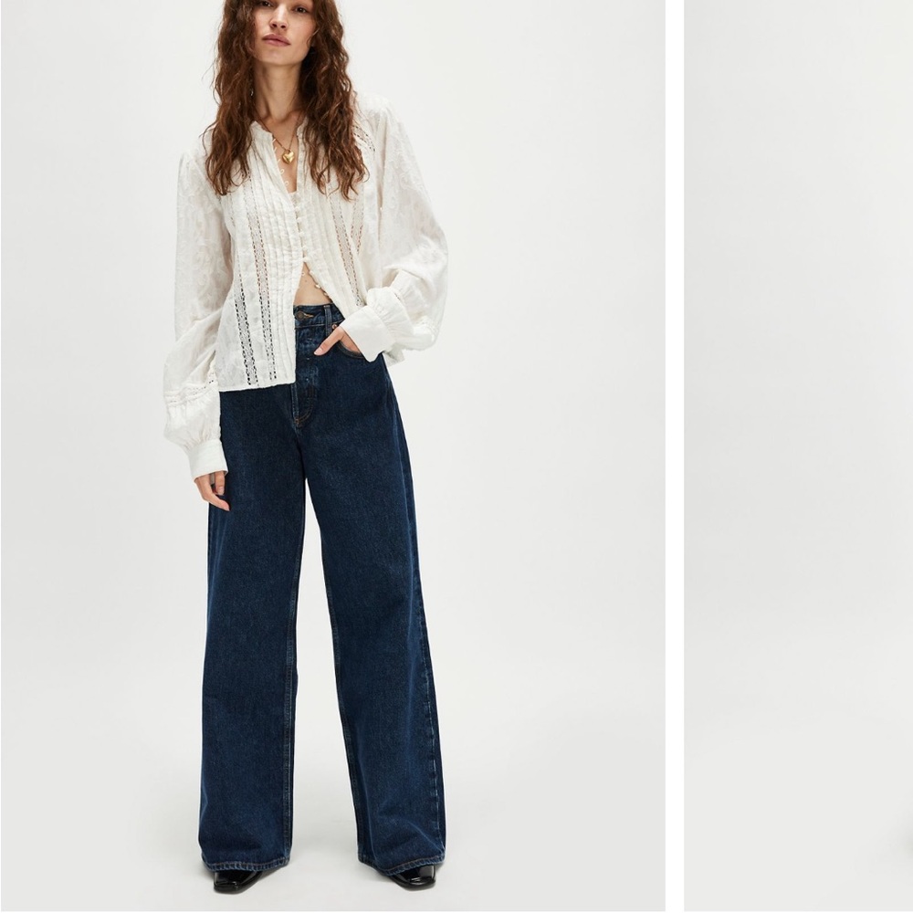 Agolde Dame High Rise Wide Leg Jeans - Picture 4 of 7